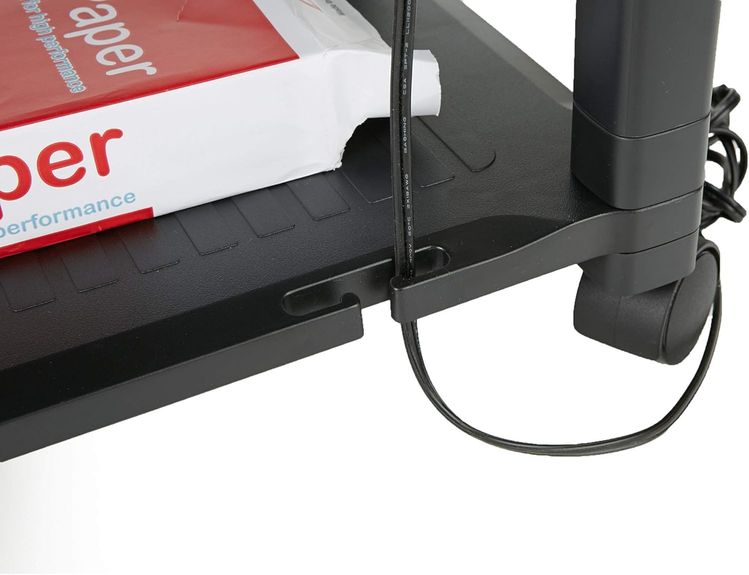 Mind Reader Classify Mobile Printer Cart with Cable Management, BlK, 2 Tiers, Black: Home & Kitchen