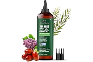 Botanic Hearth Hair Oil for Hair Growth | Strengthening Dry, Frizzy, Damaged Hair & Scalp Treatment | No Parabens or Harmful Sulfates | All Hair Types |Tea Tree Hair Oil - 6.7 Fl Oz