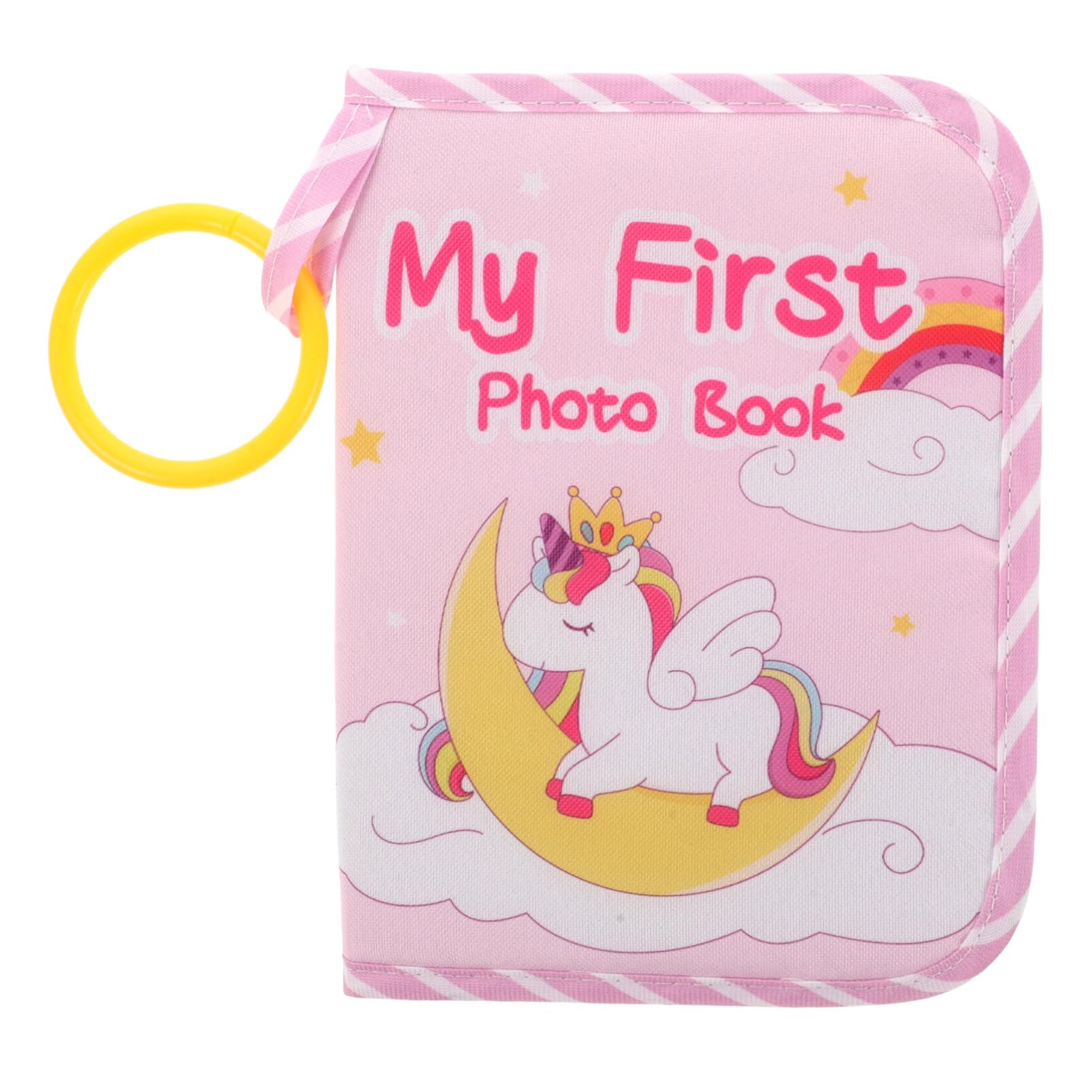 Toyvian Baby Photo Album Soft Cloth Cloth Book for Newborns and Toddlers Cartoon Design Keepsake for Infant Growth Memories