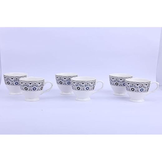 Anwaliya Floral Tea Cups - 6 Pieces