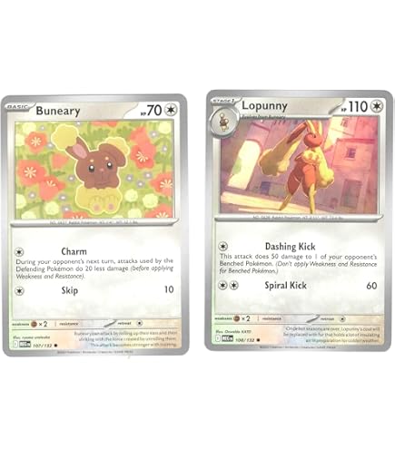 lopunny pokemon card Amazon.com: Lopunny & Buneary 084/131 – Prismatic Evolutions – 2 Card Lot :  Toys & Games