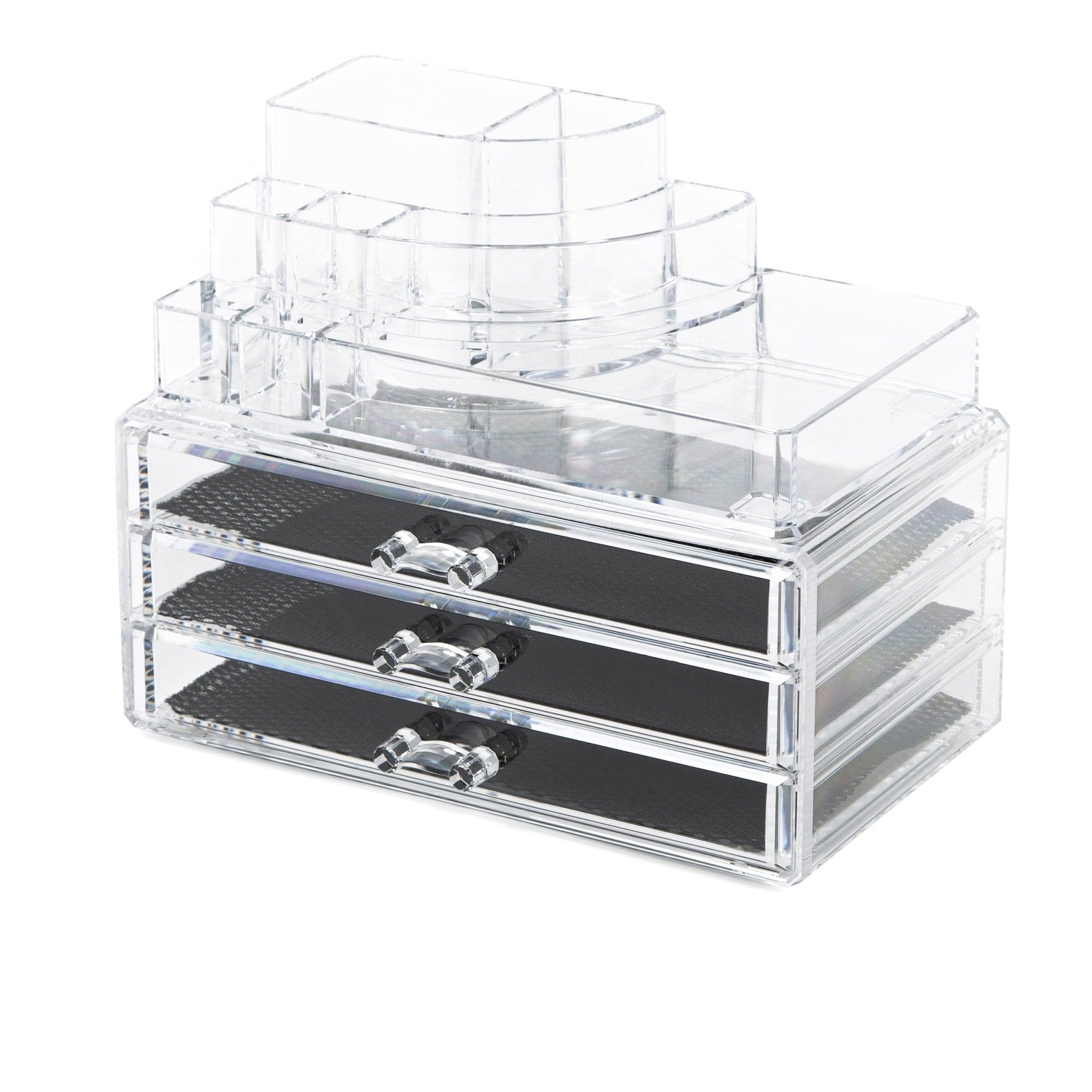 Compactor Jewellery and Cosmetics Box with 3 Drawers, Transparent, Polystyrene, Article RAN5055
