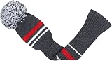 Scott Edward Knit Woods Golf Head Covers Set of 4 Grey Warning Striped 460CC view 5