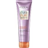L'Oreal Paris Sulfate Free Frizz Defy Shampoo, Frizz Control Hair Care with Marula Oil, EverPure, 8.5 Fl Oz (Packaging May Vary)
