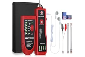 Proster Wire Tracker RJ11 RJ45 Cable Tester Line Finder Ethernet LAN Network Cable Tester Multifunction Toner Tracer for Netw