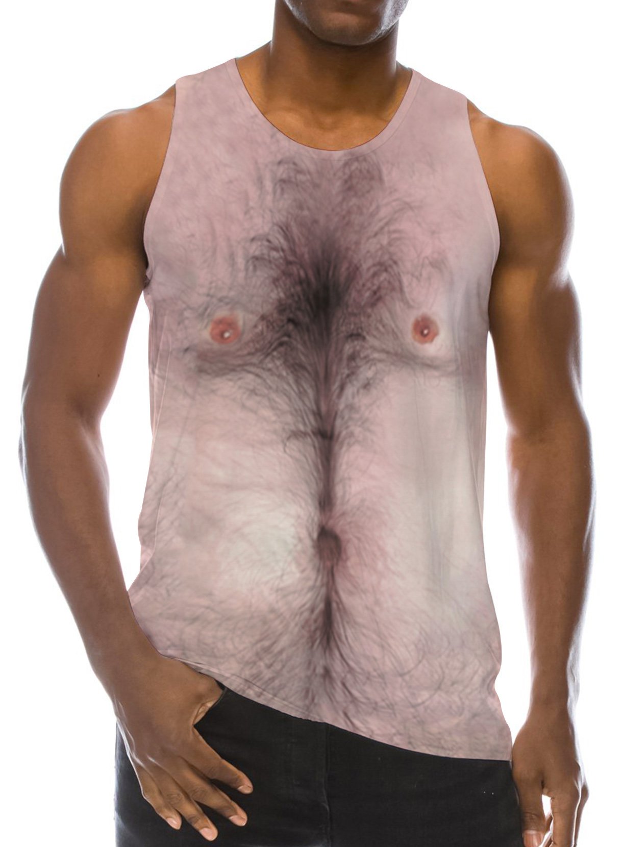 Galleon Raisevern 3d Chest Hair Print Funny Pattern Realistic