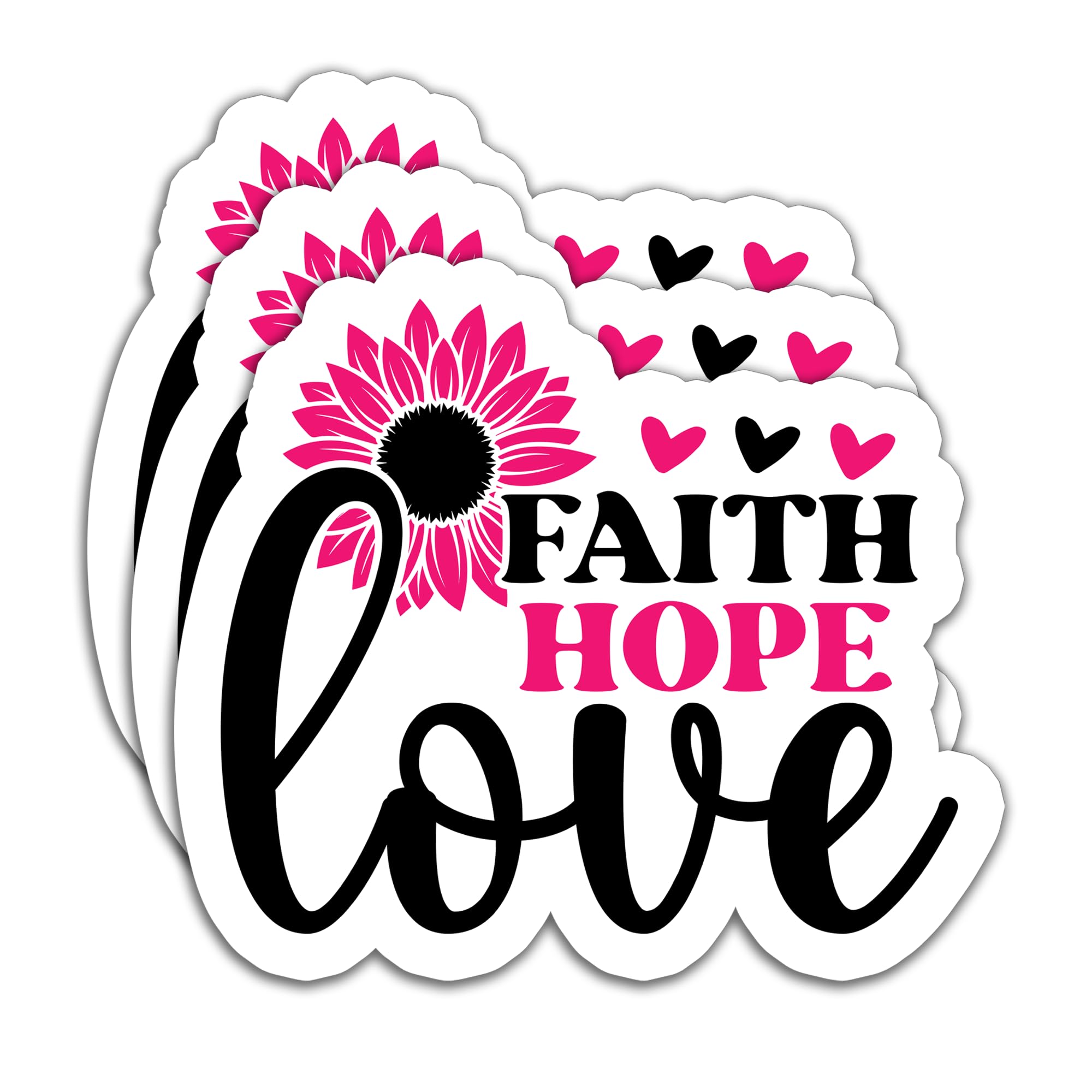 Photo 1 of (3PCS) Faith Hope Love Stickers, Inspirational Faith Sticker, Christian Stickers Decals, Bible Verse Waterproof Vinyl Decal for Water Bottles, Books, Laptops, Tumblers Size 3" x 2.6 "
