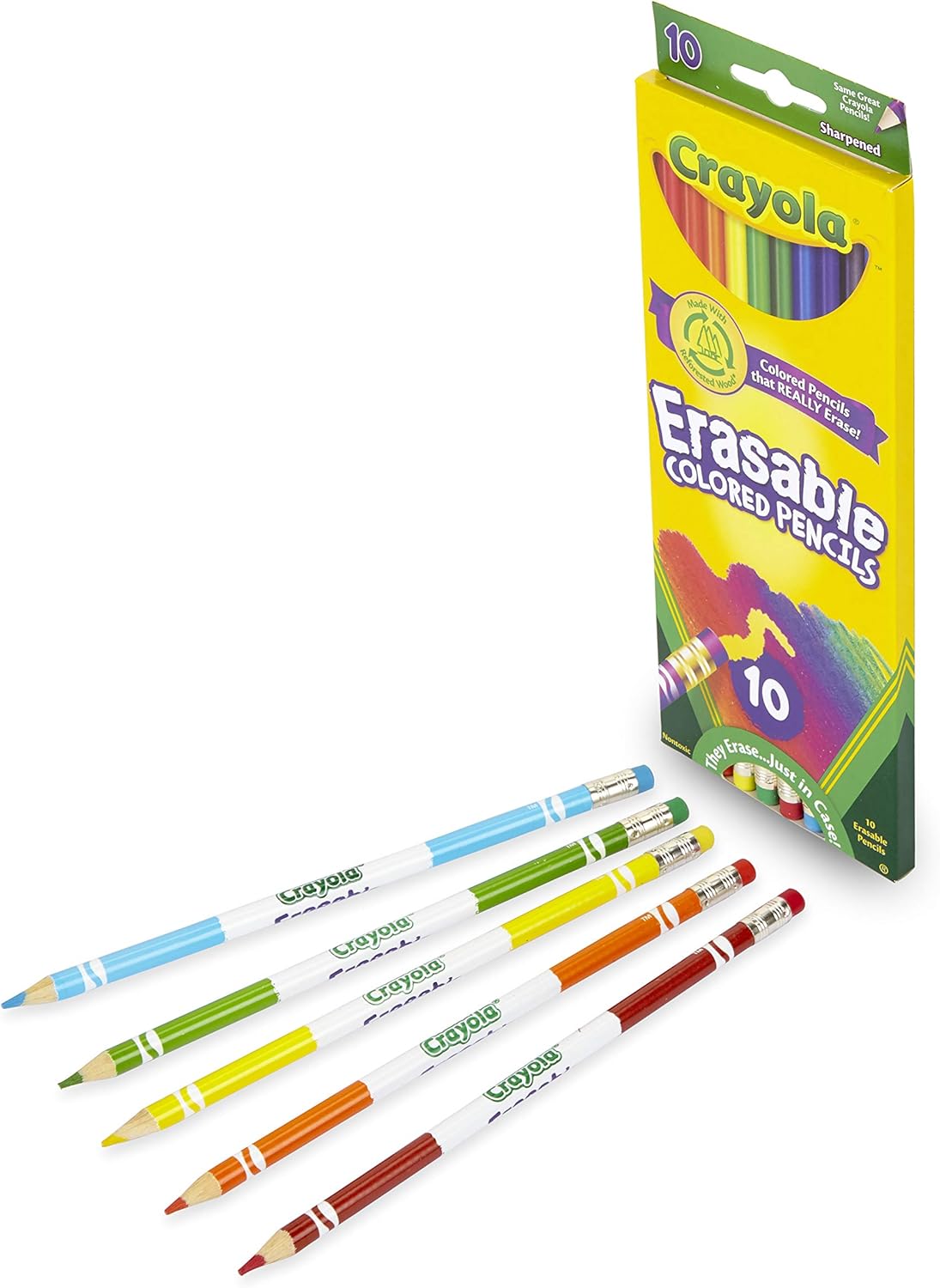 Crayola Erasable Colored Pencils, 10 Count, School Supplies: Toys & Games