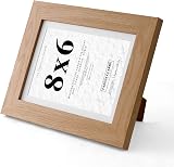 Fabian Clarke London 8x6 Modern Oak Photo Frame with White Mount view 6