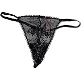 Victoria's Secret Very Sexy Rose and Bows V-String Panty Color Black New