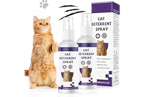2Pcs Cat Deterrent Spray Indoor & Outdoor, Anti Scratch Cats Repellent Spray, Natural Cat Training Spray Protect Furniture, S