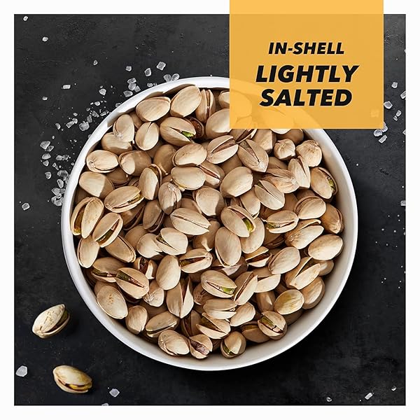 WONDERFUL PISTACHIOS IN SHELL, LIGHTLY SALTED NUTS, 16 OUNCE RESEALABLE BAG, PROTEIN SNACKS, GLUTEN FREE, HEALTHY FOOD, OFFICE SNACKS