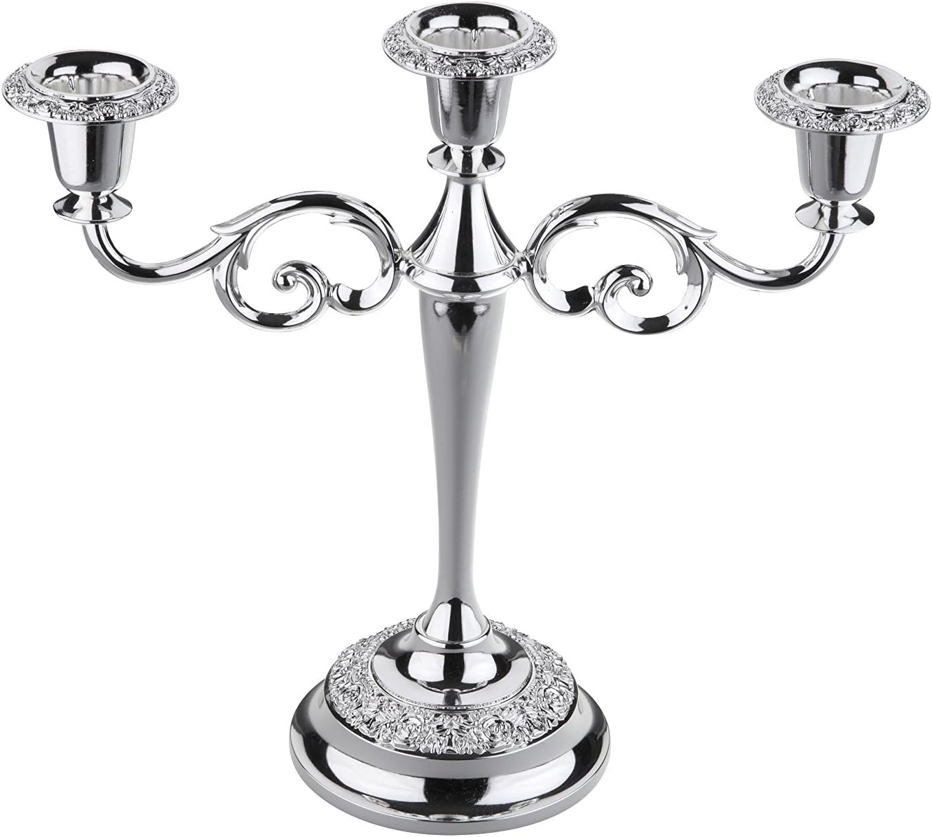 3 Arm Candelabra Silver Plated British Made with special tarnish