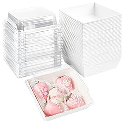 Ocmoiy 50 Pack Small Charcuterie Boxes with Clear