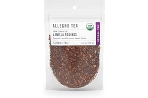 ALLEGRO COFFEE Allegro Tea, Organic Vanilla Rooibos, Loose Leaf Tea, 1 oz