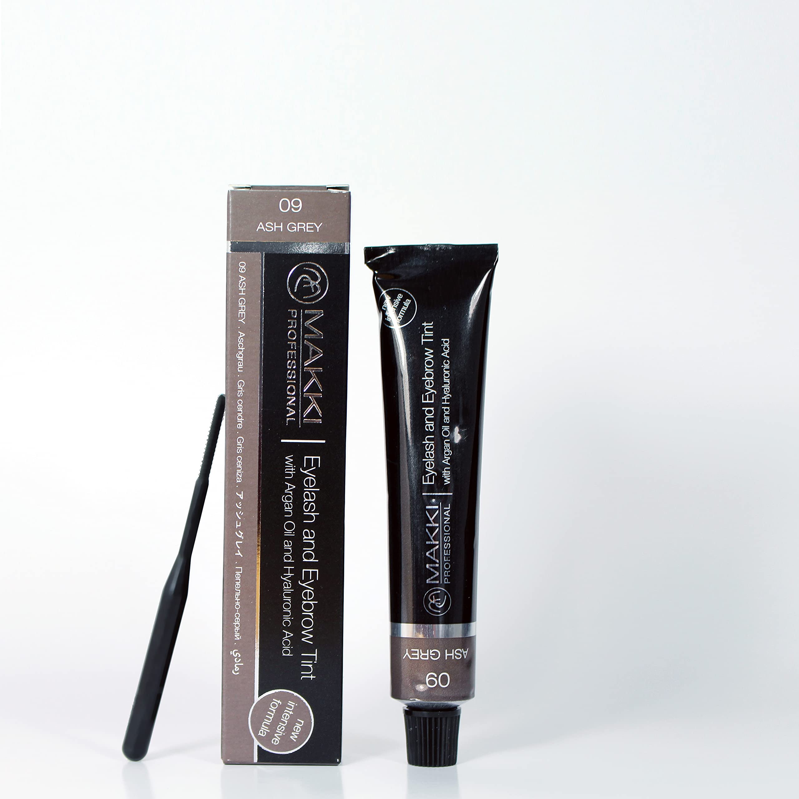 09 Ash Grey Makki Professional Intensive Eyelash and eyebrow tint dye with argan oil & hualuronic acid 22ml — image 1