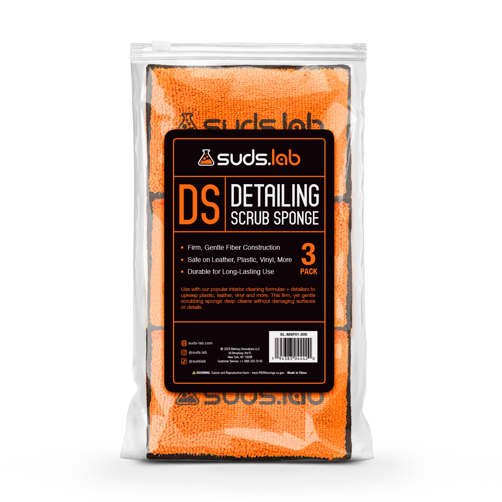 Suds Lab DS Microfiber Detailing Scrub Pad 3 Pack