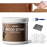 Wood Stain, 500g Water Based Wood Stain and Sealer in One - No Priming, No Top Coat Required, Fast Drying|Low Odor|Non-Toxic,