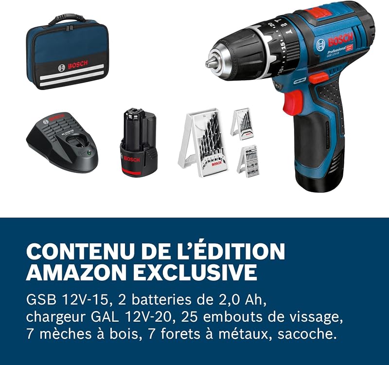 Bosch PRO perceuse-visseuse à percussion GSB 12V-15