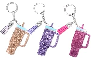 MEIJIAYOU Miniature Keychain Stash for Stanley Tumbler,Mini Stanley Cup Keychain Charm for Handbags,Purse,School Bag Key Ring,Stanley Accessories