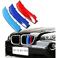 Lanyun Compatible with bmw X1 E84 2009-2015 accessories Color Grill Stripes Trims with 7 Beam Kidney Grille
