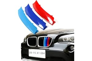 Lanyun Compatible with bmw X1 E84 2009-2015 accessories Color Grill Stripes Trims with 7 Beam Kidney Grille