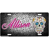 Sugar Skull Personalized Novelty Car Tag Metal Sign