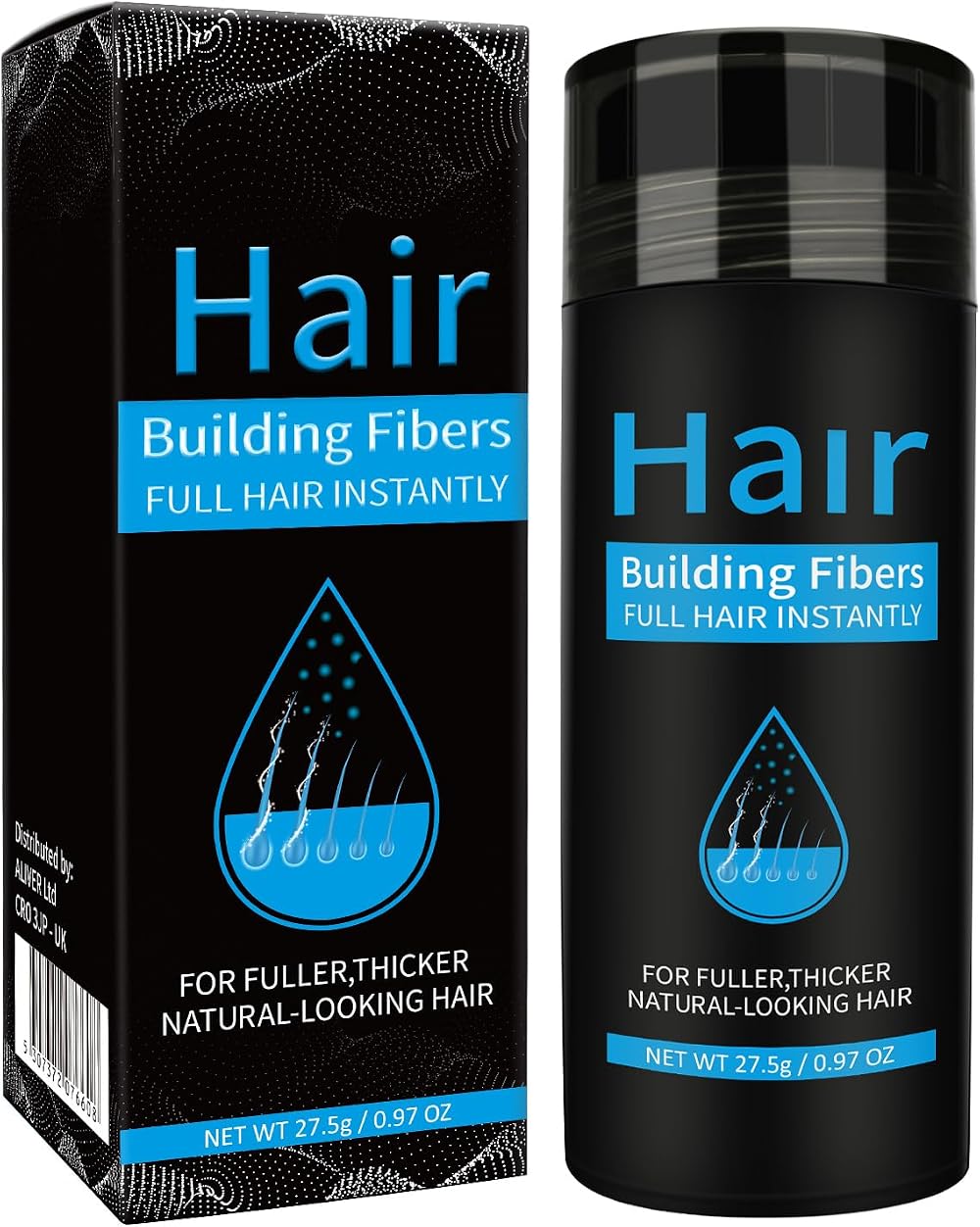 Pegciz Hair Building Fibres Medium Brown - Professional Hair Thickening Powder