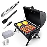 Joyfair Portable Charcoal Grill Set, Small Tabletop