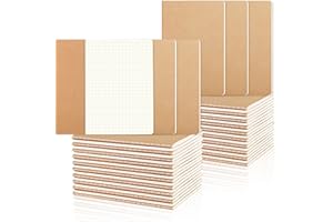 zmybcpack 48 Pack 5mm Grid Paper Notebooks 14x10cm, A6 Pocket Size Graph Paper Journals for Students, Engineers & Sketching (