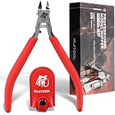 RUITOOL Model Nippers, Single Blade Sprue Cutter for Plastic Model Kits | Cr-V Ultra-Thin Single-Edge Gundam Model Tools, 4.7" Hobby Nippers with Non-Slip Grip for Gunpla Precision Nub Trimming