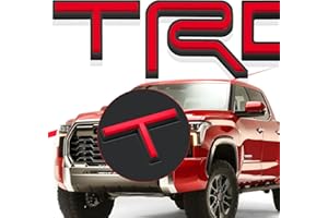 SUPER REPAIRMAN Front Grill Insert Letters Compatible for 2022-2023 Tundra TRD - Latest 5mm Extra Thick 4D Raised &Strong Adhesive Letters Emblems (Red with Black Outline)