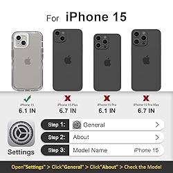Follaroma for iPhone 15 Case, Heavy Duty Shockproof