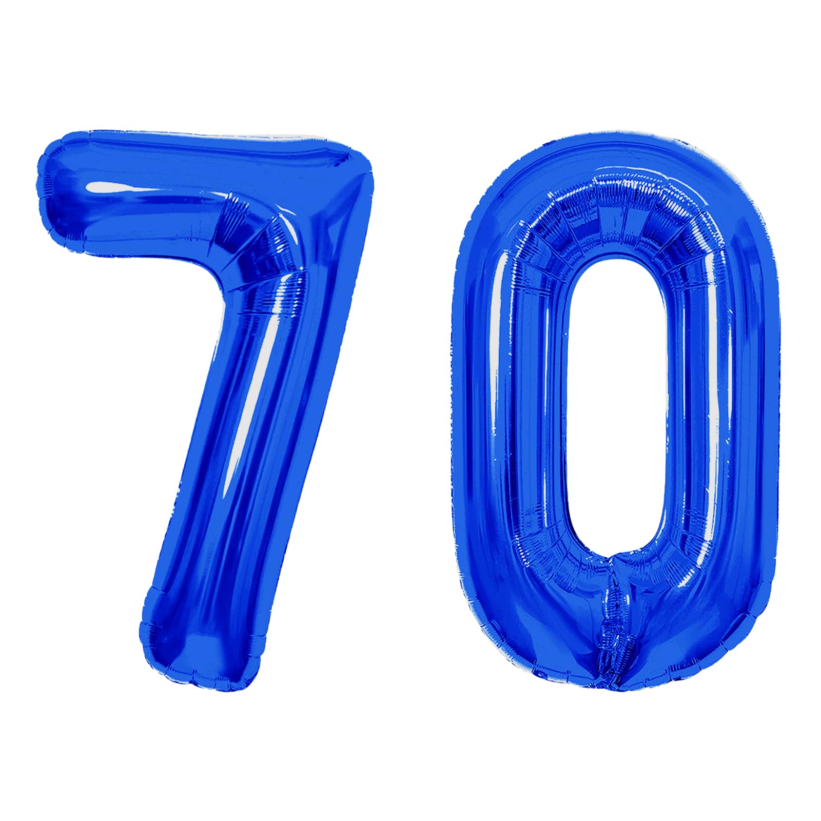 Photo 1 of 40 Inch Navy Blue 70 Number Balloons, Giant Jumbo Helium Mylar Foil Navy Blue Number Balloons for Birthday, Navy Blue Mylar Digital Balloons for 70th Birthday, Anniversary Party Decorations Supplies