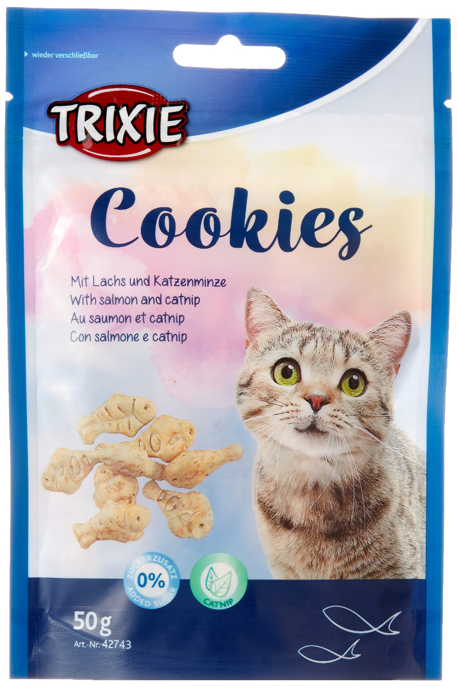 Trixie 42743 Cookies with Salmon and Catnip 50 g