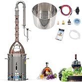 HOOLOO RST65 13.7Gal Copper Moonshine Still Kit,Electric Alcohol Distiller | Copper Stills for Distilling Moonshine, Large Capacity,Electric Stills for Distilling Alcohol,Whiskey Still