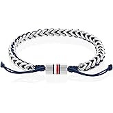 Tommy Hilfiger Men's Jewelry Stainless Steel Adjustable Rope Bracelet - A Fusion of Metal and Braids
