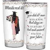 Delsakhula Graduation Gifts, Graduation Gifts for Her - 20oz Tumbler - Class of 2024 Graduation Gifts for Women, Cool College Graduation Gifts for Girls, Masters Degree Phd Graduation Gifts, White