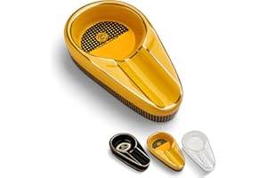 CIGARLOONG Cigar Ashtray Single Classic Ceramic Ashtray Use Outdoor or Indoors Cigar Holder
