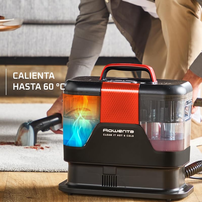 Clean It Hot & Cold, Aspiradora tapicerías 1150W, 5 Acc, Negro