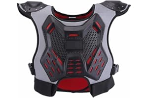 WINGOFFLY ZZ Lighting Kids Chest Protector Body Armor Vest Protective Gear for Dirt Bike Snowboarding Motocross Skiing, L