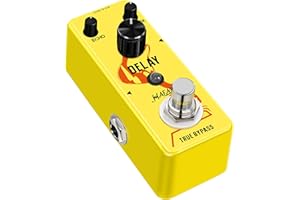 HAFAIR Analog Delay Pedal for Electric Guitar - Vintage-Inspired Mini Delay Effects Pedal with Warm Analog Circuit (25ms-600ms Delay Range) - True Bypass & Compact Design for Pedalboards