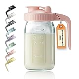 32oz Glass Pitcher with Lid & V-shaped Pour Spout