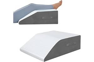 COLDHUNTER 8" Leg Elevation Pillows Memory Foam Leg Support Bed Wedge Pillow Leg Elevated for Sleeping, Leg Pillows Good for Back& Knee& Hip& Ankles