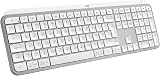 Logitech MX Keys S Wireless Keyboard UK Pale Grey Bluetooth USB‑C Backlit