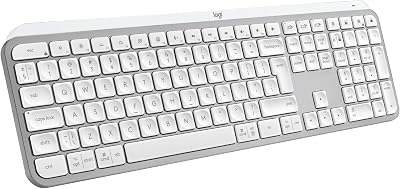 Logitech MX Keys S Wireless Keyboard UK Pale Grey Bluetooth USB‑C Backlit
