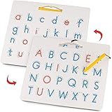 Gamenote Double Sided Magnetic Letter Board - 2 in 1 Alphabet Magnets Tracing Board for Toddlers ABC Letters Uppercase…