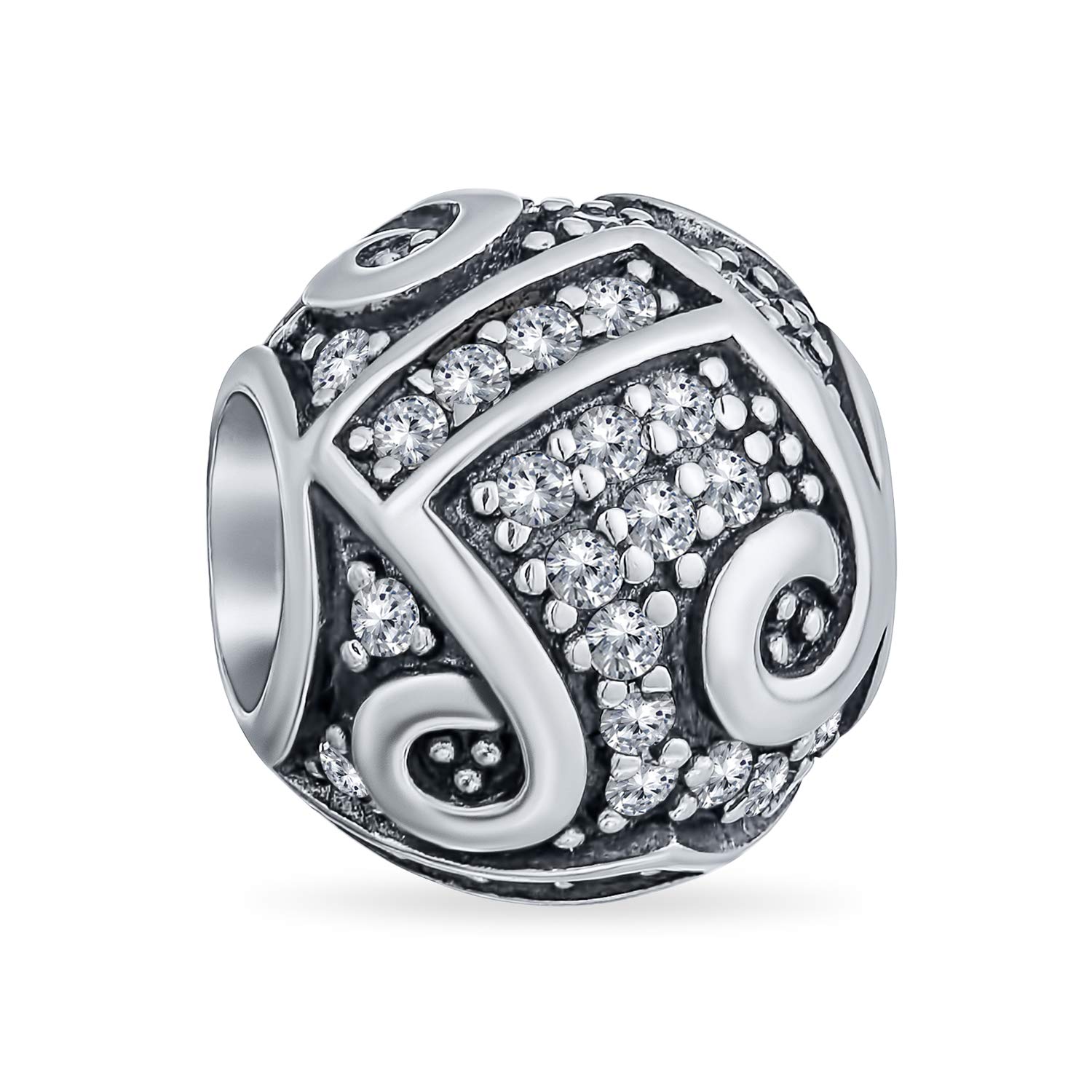 Bling Jewelry Music Melody Notes Table G Clef Musician Charm Bead For Women For Teen .925 Sterling Silver Fits European Bracelet