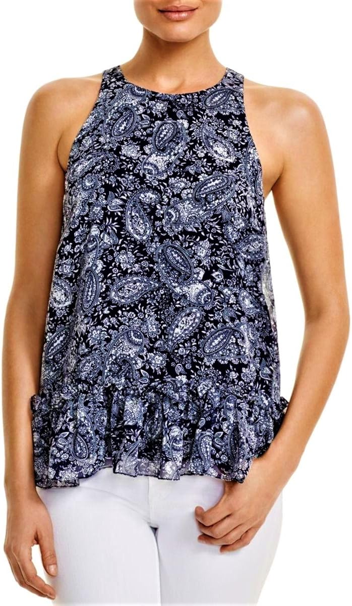 navy blue ruffle shirt