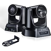 TONGVEO Conference Room PTZ Camera System with 20X Optical Zoom, AI Auto Tracking 1080P 60fps HDMI USB Webcam for Church Streaming Online Video Conference,Compatible with Zoom, OBS Easy Setup（1 pc
